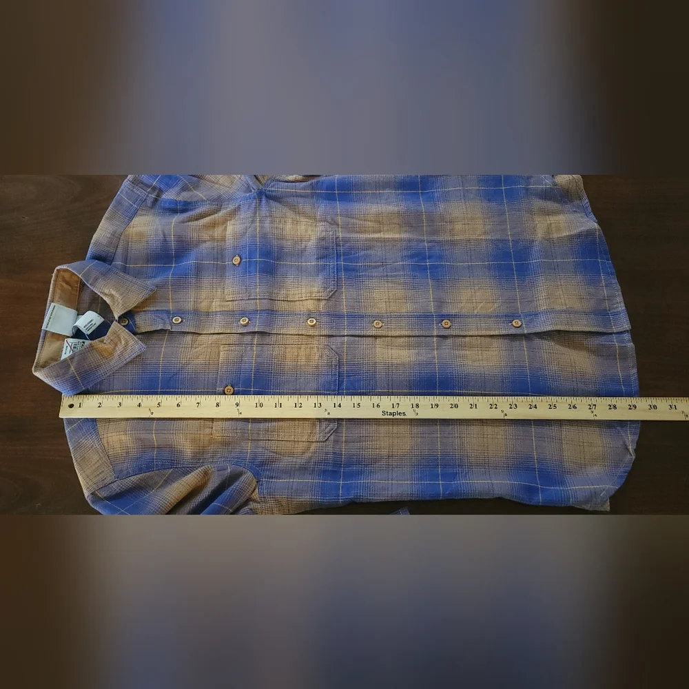 The North Face Mens Arroyo LW Flannel Shirt Size S Almond‎ Butter Plaid NWT